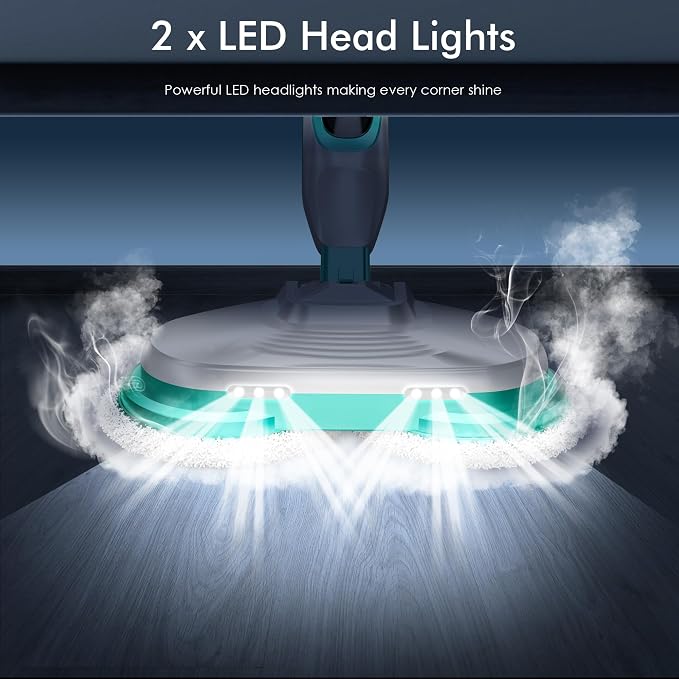 Scrubbing Steam Mop with Rotating Mop Pads, All-in-One Hard Floor Cleaner with - Image 4