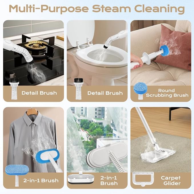 Steam Mop All-in-one for Floor Cleaning, Detachable Handheld Floor Steamer - Image 7