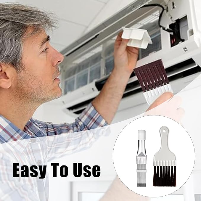2Pcs Air Conditioner Fin CombsCondenser, Refrigerator Coil Cleaning Brush - Image 5