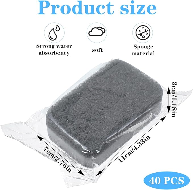 40 Pcs Kitchen Dishwashing Sponge Individually Wrapped Sponges, Bulk Non - Image 2