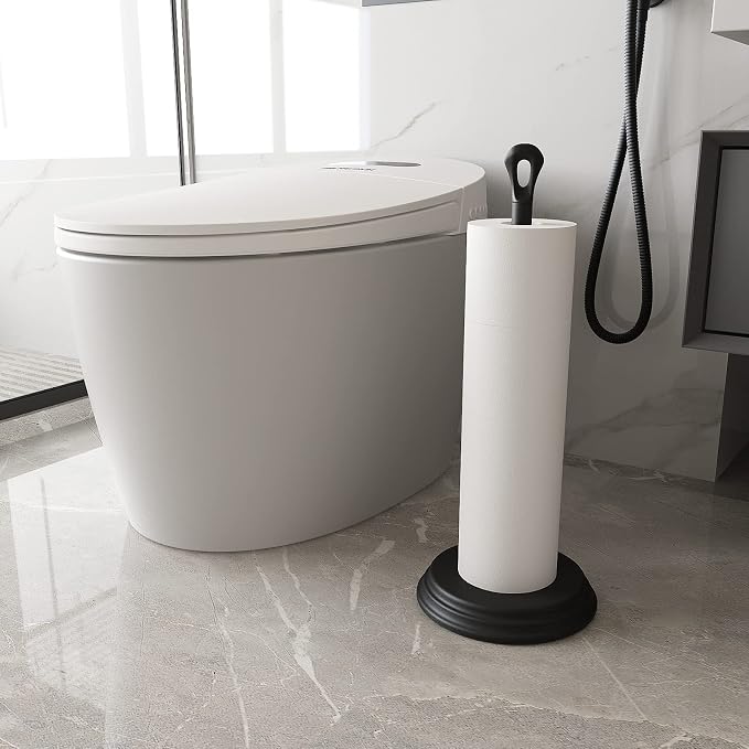 Toilet Paper Holder with Rustproof, Metal Free Standing Toilet Paper Stand - Image 7