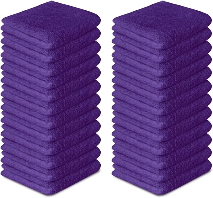 Softolle 100% Cotton Ring Spun Wash Cloths – Bulk Pack of Washcloths – 12x12 - Image 6