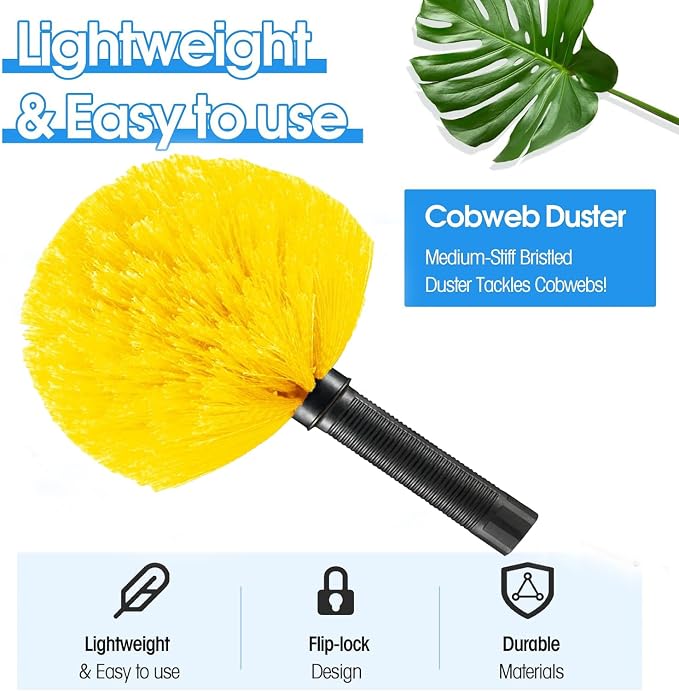 Cobweb Duster Brush Head, Spider Web Cleaning Tool, Indoor & Outdoor Use - Image 5