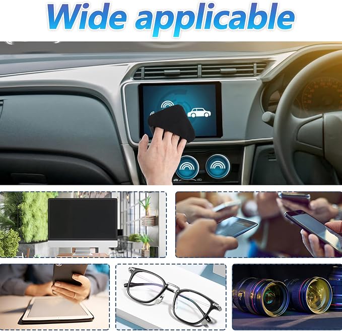 2Pcs Car Touch Screen Cleaner Cloth, Square Triangle Microfiber Car Screens - Image 5