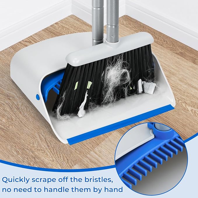 Broom with Dustpan Combo Set, Dustpans Stand Up - Image 2