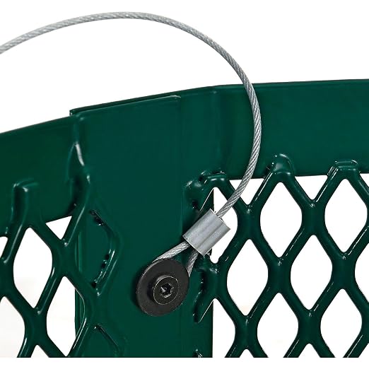 Global Industrial 36 Gallon Outdoor Steel Trash Can - Image 7