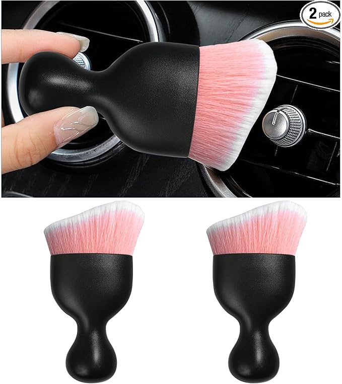 2PCS Car Interior Dust Brush, Soft Scratch Free Auto Detailing Brushes by Dickno