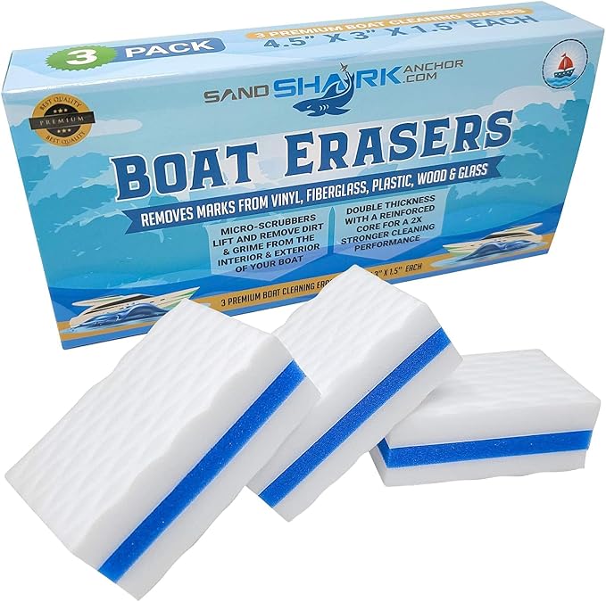 SandShark Premium Boat Hull Cleaner | Eraser Sponge, Boat Accessories Gifts by SandSharkAnchor