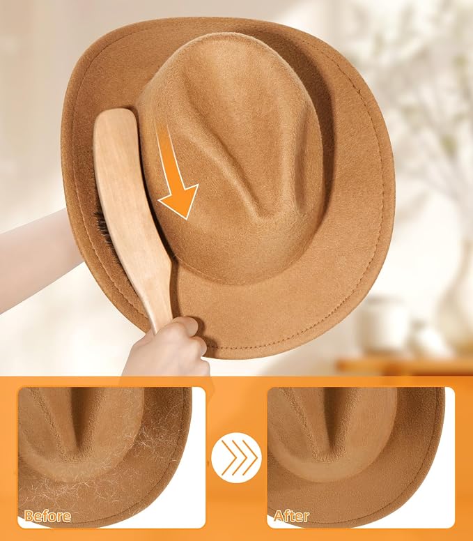 Cowboy Hat Brush, 100% Horsehair Brush - Image 6