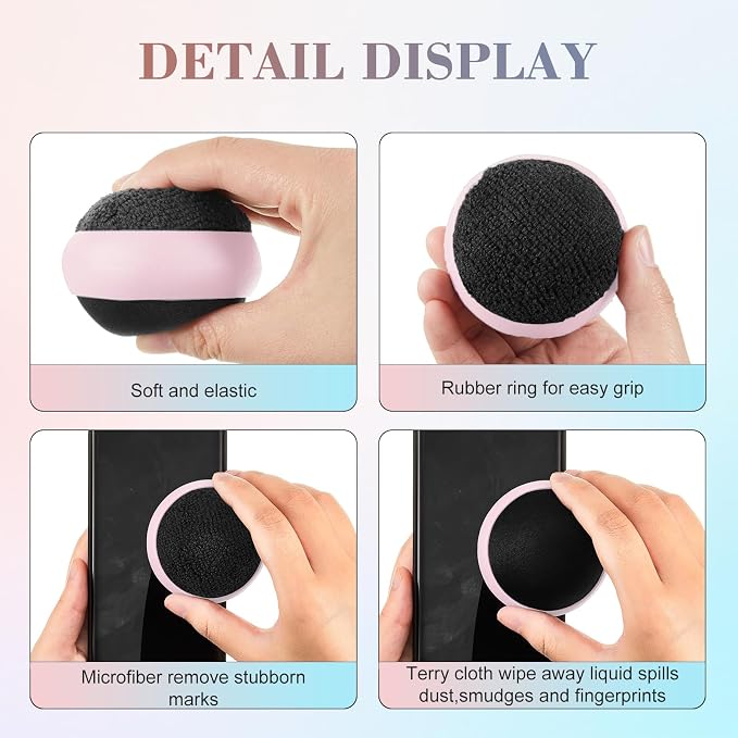 Suclain 4 Pack Touch Screen Cleaner Balls Phone Cleaning Ball Microfiber Touch - Image 3