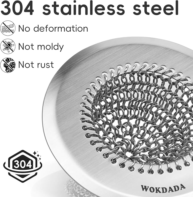 2 Pack Wokdada Bathtub Drain Hair Catcher, Wokdada Fast Drainage Shower Drain - Image 3