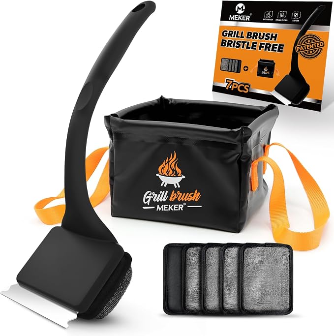 MEKER Grill Brush Bristle Free by BornforLiving