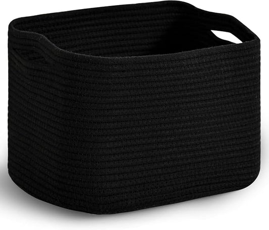 Woven Cotton Rope Storage Basket by ICERZCZ