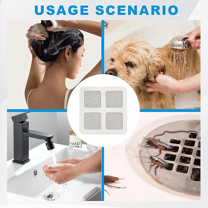 50Pcs Disposable Shower Drain Cover Hair Catcher, Disposable Floor Drain Sticker - Image 2