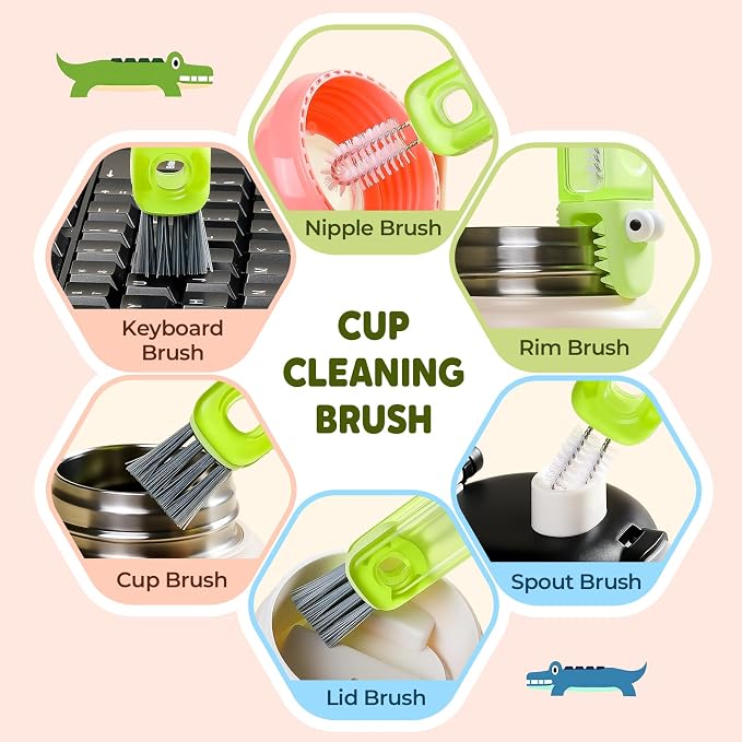 3 in 1 Cup Lid Gap Cleaning Brush Set, Silicone Cup Lid Gap Cleaner, Home - Image 5