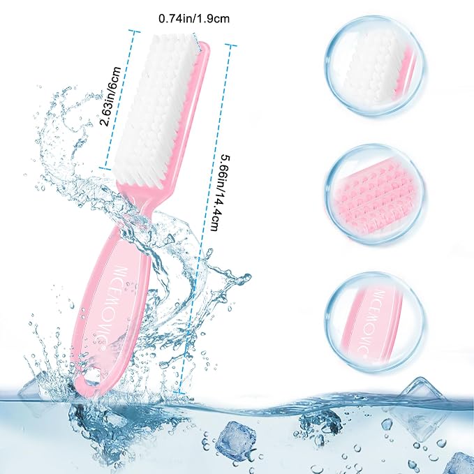 NICEMOVIC 20 Pcs Nail Brush for Cleaning Fingernails, Handle Grip Nail Scrubber - Image 4