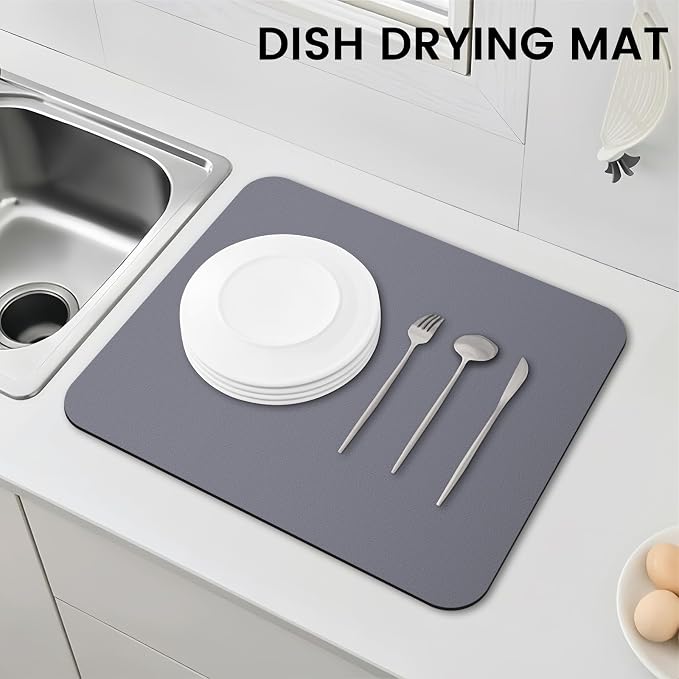WISELIFE Dish Drying Mat Super Absorbent Drying Mat Large Dish Drying Mats - Image 6
