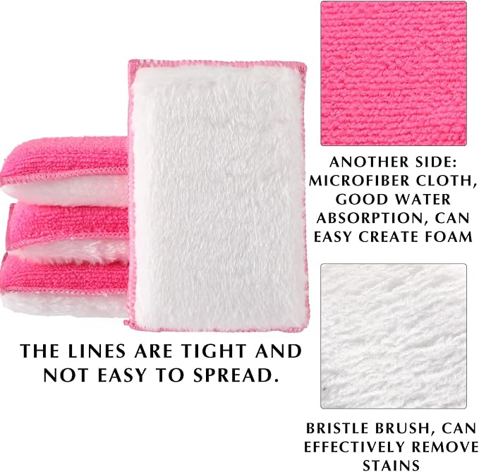 Mudder 12 Pcs Car Interior Scrubbing Sponge 5'' x 3'' Fiber Car Wax Applicator - Image 3