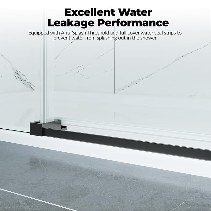 56-60" W x 76" H Frameless Sliding Shower Door - Image 7