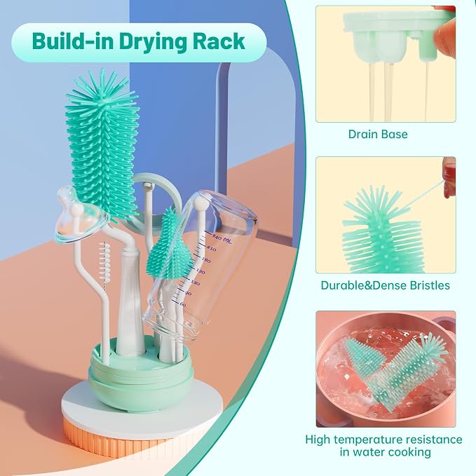 Bottle Brush Set, Travel Bottle Cleaner Kit - Image 2