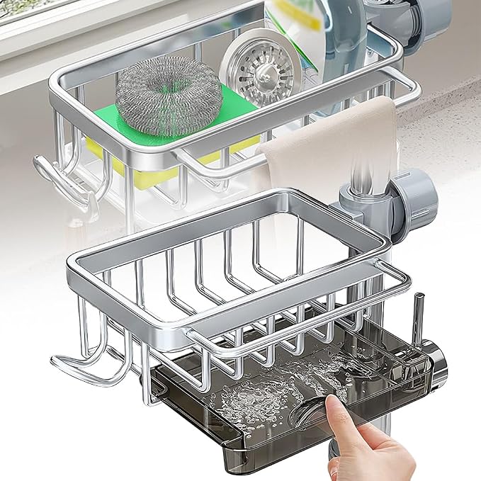 Sink organizer rack for kitchen and bathroom, 2024 New Kitchen Sink Faucet by Eadwe