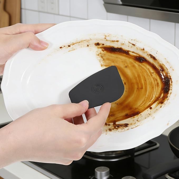 Pan Scraper Tool 5 Pack Plastic Pot Scraper Dish Scrapers - Image 7