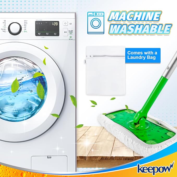 KEEPOW Reusable Dry Sweeping/Wet Mopping Cloths Compatible - Image 7