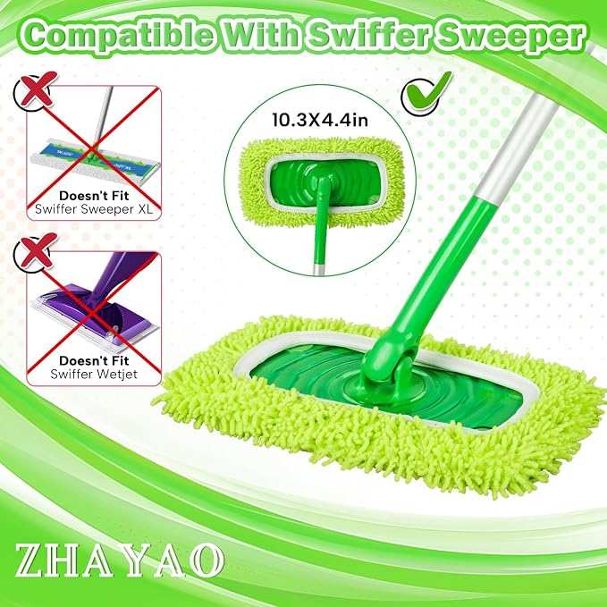 Reusable 100% Chenille Mop Pads Compatible - Image 2