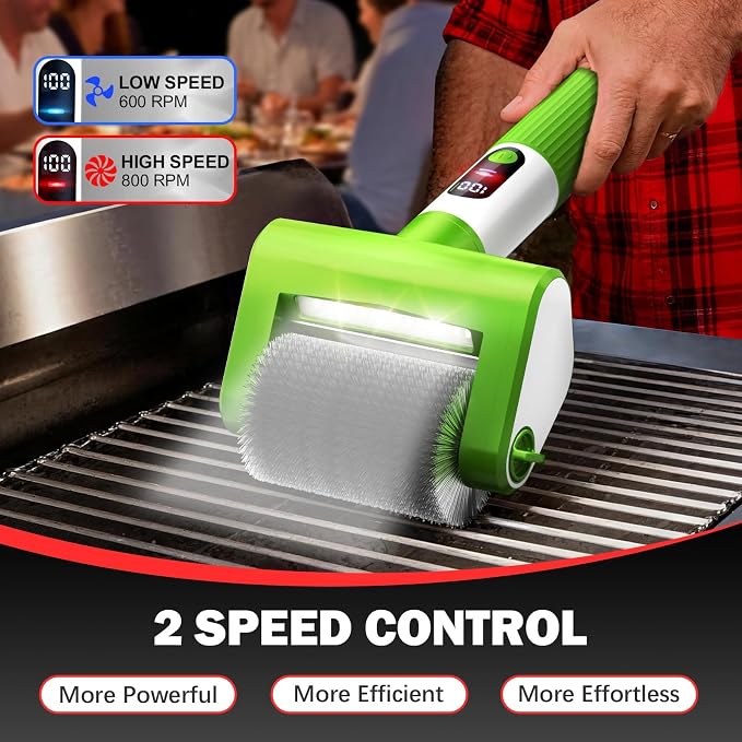 Electric Grill Brush, 2-Speed BBQ Grill Brush - Image 2