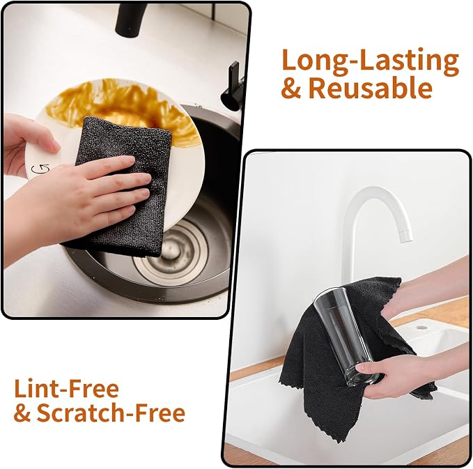 80 Pack Microfiber Cleaning Cloth Roll, Lint Free Rags & Tear Away Reusable - Image 5