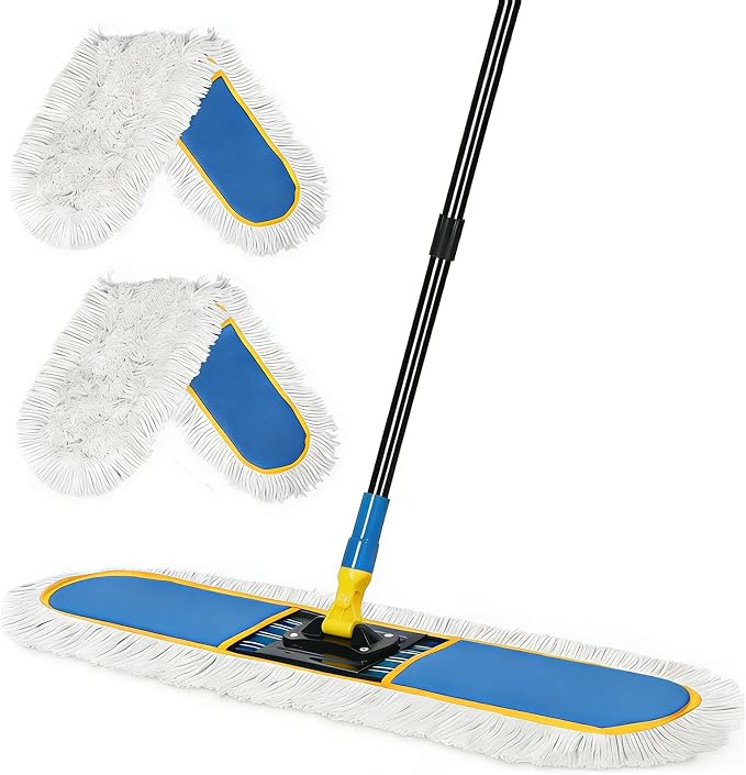 24" Commercial Dust Mop for Floor Cleaning, Heavy Duty Large Industrial Floor by BUVE