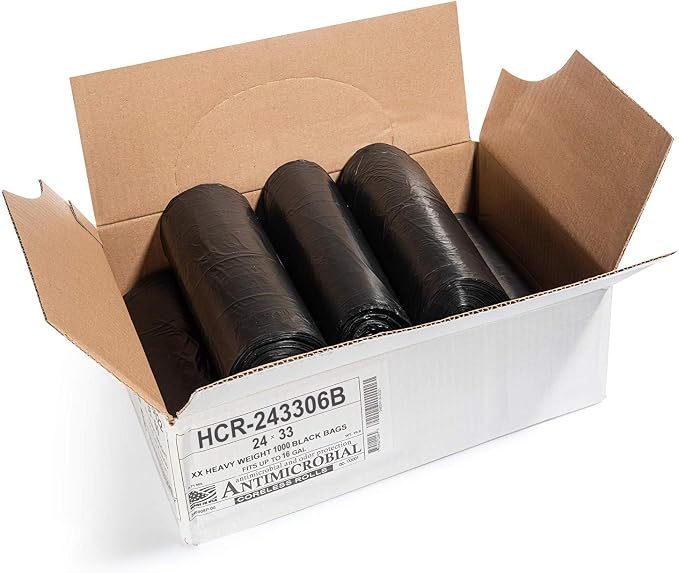 Aluf Plastics High Density Trash Bags, 16 Gallon, 6 Micron, - Image 2