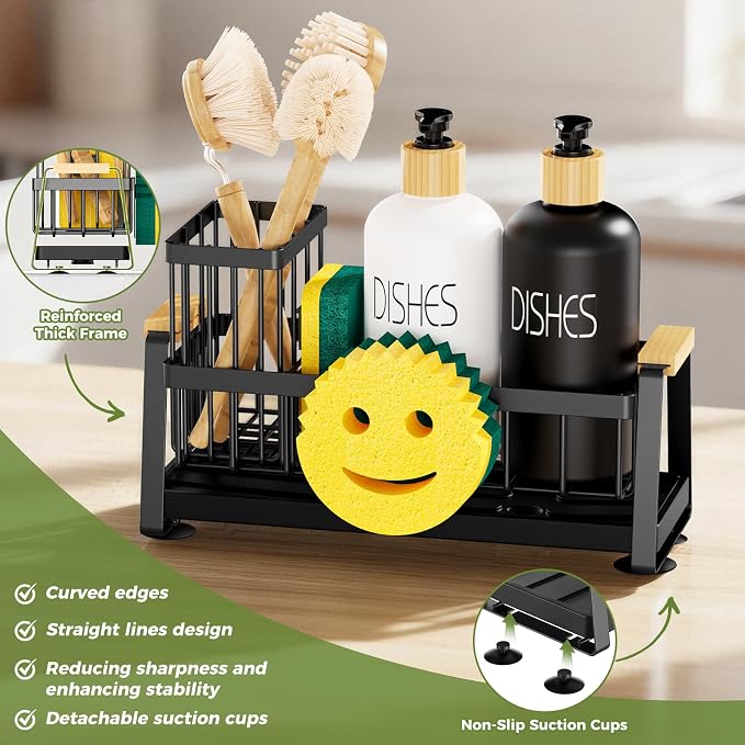 Sponge Holder for Kitchen Sink, Sink Caddy Organizer - Image 3
