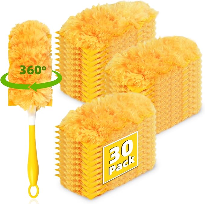 30 Pack 360 Dusters Refills for Swiffer® Dusters, Unscented Heavy Duty Duster by Fenkabs