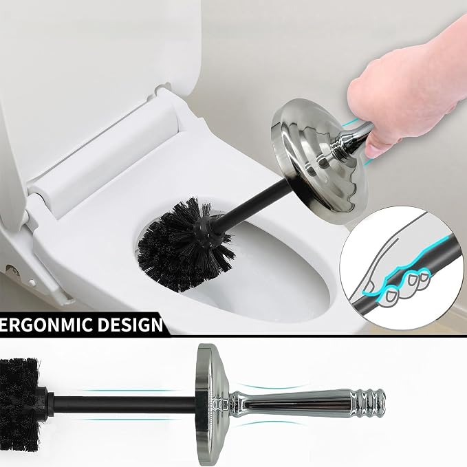 Silver Chrome Toilet Bowl Brush - Image 6