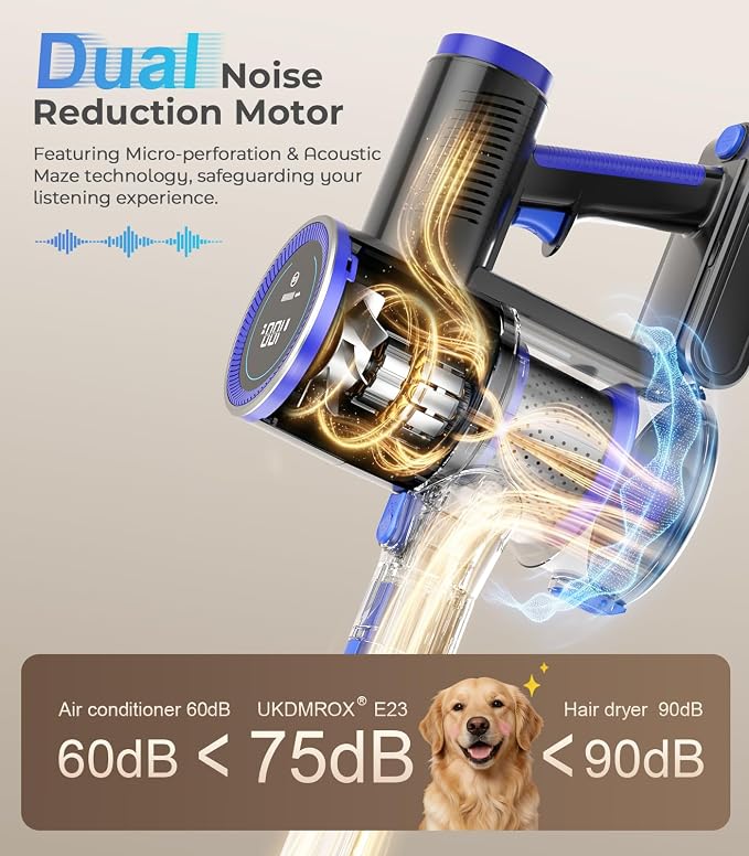 Cordless Vacuum Cleaner, 550W 50KPa 45Mins Vacuum Cleaners - Image 6