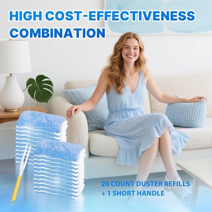 Duster Refill for Swiffer Duster, 360 Disposable Refills Feather Duster - Image 8
