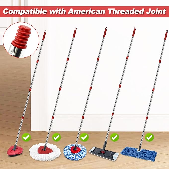 4 Section Spin Mop Replacement Handle - Image 4