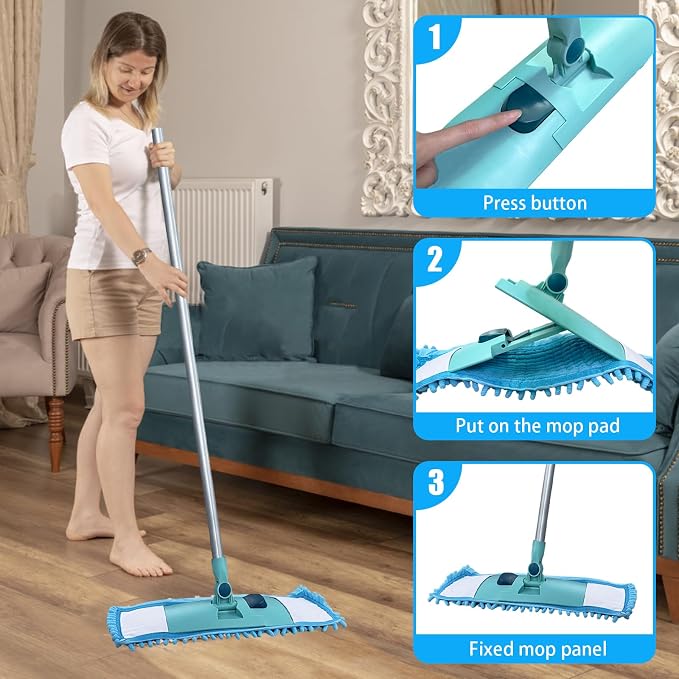 4PCS 16'' Microfiber Dust Mop Pads Compatible - Image 7