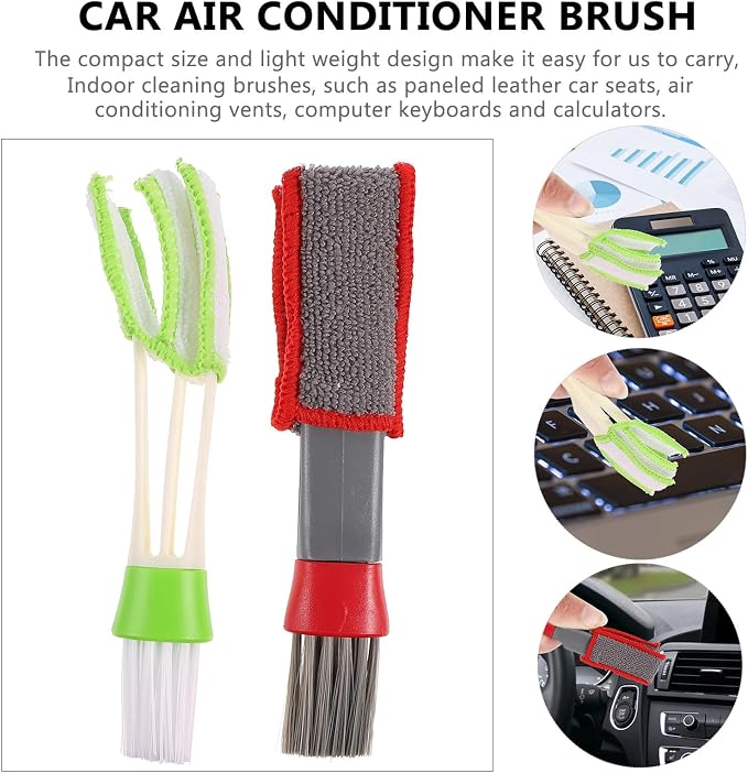 Car Air Vent Cleaning Brush 2pcs, Double Head Mini Duster - Image 7