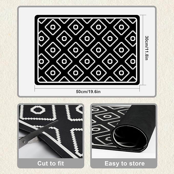 SUEH DESIGN Dish Drying Mat, Absorbent Coffee Mat 19.6 x 11.8 in Quick Dry - Image 7