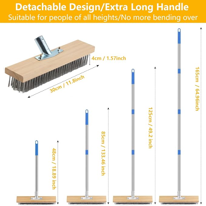 Stainless Steel Deck Brushes for Scrubbing Heavy Duty - Image 2
