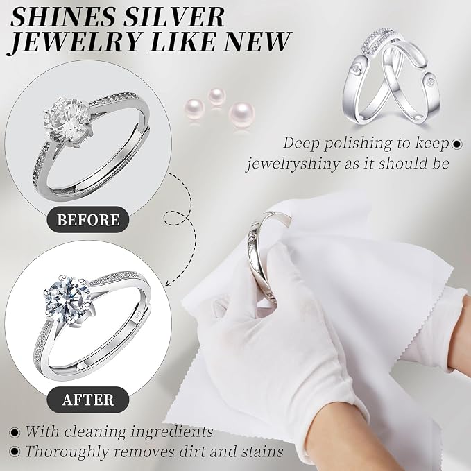 Silver Polishing Cloth, Jewelry Cleaning Kit, Jewelry Cleaner Cloth - Image 3