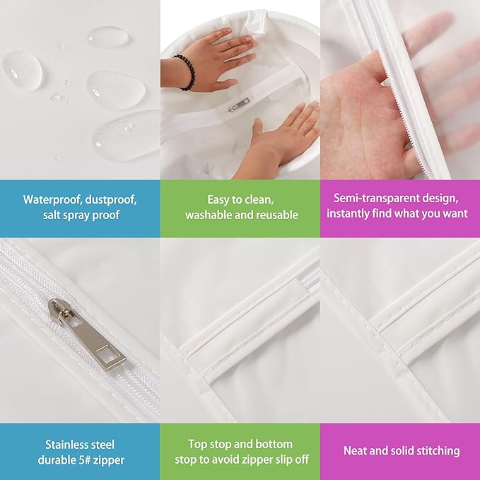 Hanging Garment Bags 7 Piece Set - Image 4
