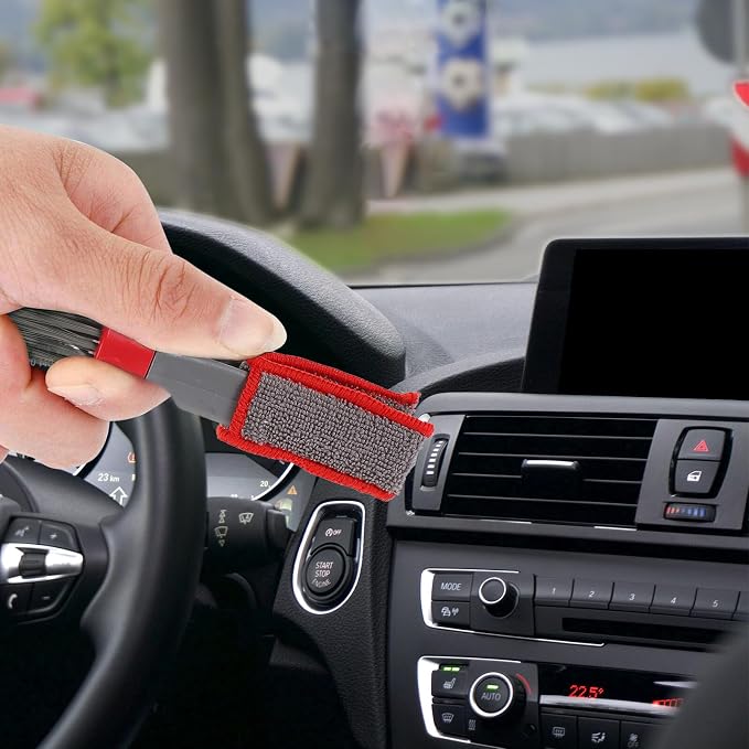 Car Air Vent Cleaning Brush and Computer Keyboard Duster 2pcs, Double-Ended - Image 7