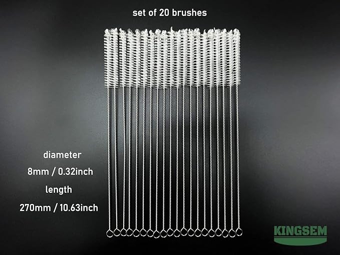 20PCS Straw Cleaner Brush kit, Straw Brush of 8mm-10.6 inch - Image 2
