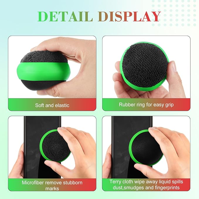 Suclain 4 Pack Touch Screen Cleaner Balls Phone Cleaning Ball Microfiber Touch - Image 3