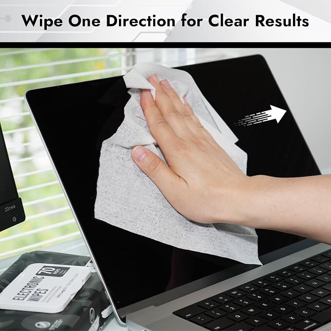 Air Jungles Electronic Wipes Screen Cleaner 70 Count, No Cloth Needed, Extra - Image 4