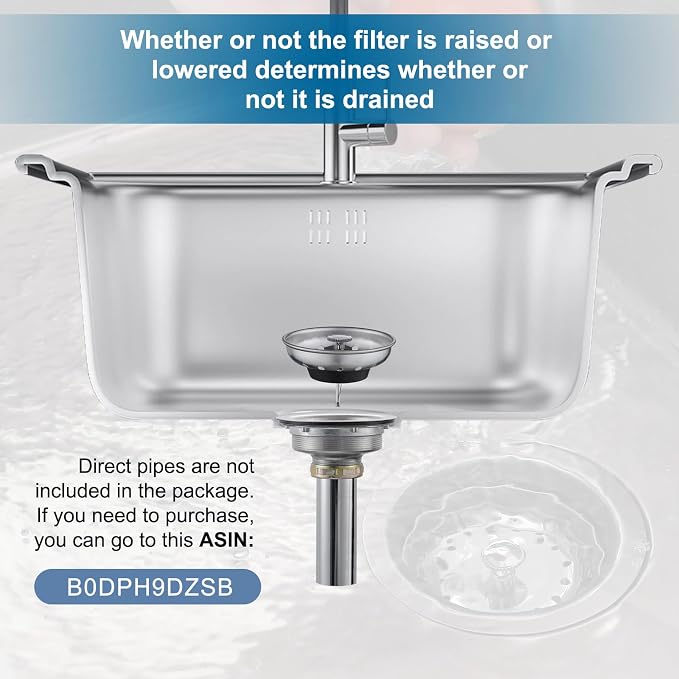 ZM Kitchen Sink Stainless Steel Basket Strainer - Image 3