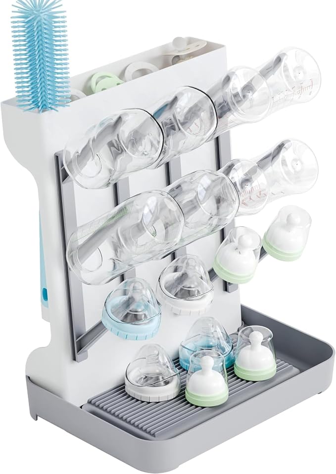 SuoXing Vertical Baby Bottle Drying Rack, Space Saving Countertop Baby Drying by SuoxingStorage